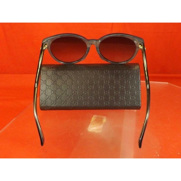 GUCCI PEARL GRAY GOLD GG 3833/F/S R4IHA ROUND CAT EYE 434093 SUNGLASSES ITALY
